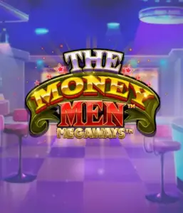 Изображение игрового автомата The Money Men Megaways от Pragmatic Play, демонстрирующее динамичный городской пейзаж с элементами хип-хоп культуры. На переднем плане видны символы слота: золотые украшения, крутые автомобили и изображения, исполняющие рэп жесты, формирующие атмосферу настоящего хип-хоп приключения. Название слота The Money Men Megaways находится в верхней части изображения, подчеркивая тематику и стиль игры.